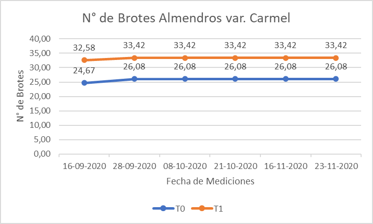Zerebra Agro® Bioestimulante en Almendros - Brotes